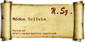 Módos Szilvia névjegykártya